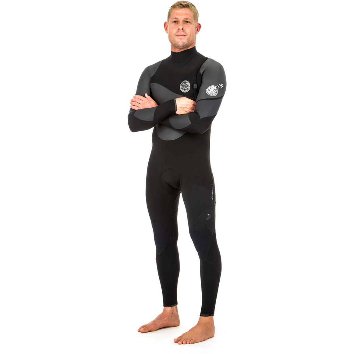 2020 Rip Curl Flashbomb Heatseeker 5/3mm Zip Free Wetsuit BLACK WST8VF